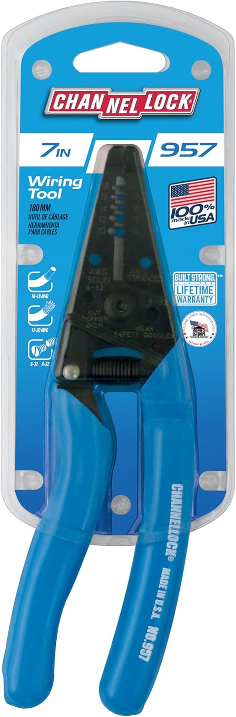 CHANNELLOCK 957 7" Ergonomic Handle Wire Stripping Tool image number 2