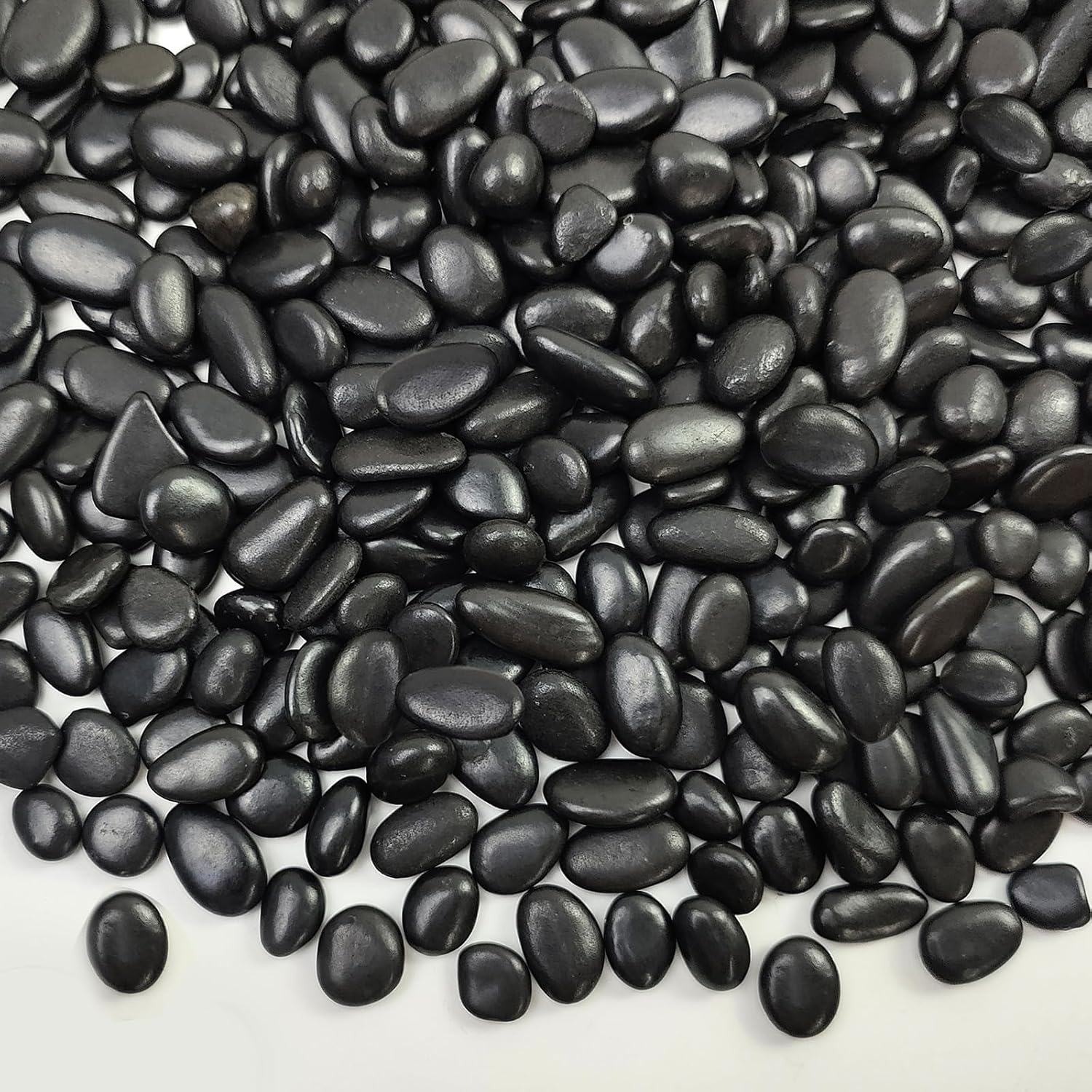 Black Pebbles - 3/8 Inch Small Stones for Indoor Plants, Succulents, Aquariums & Landscaping image number 3