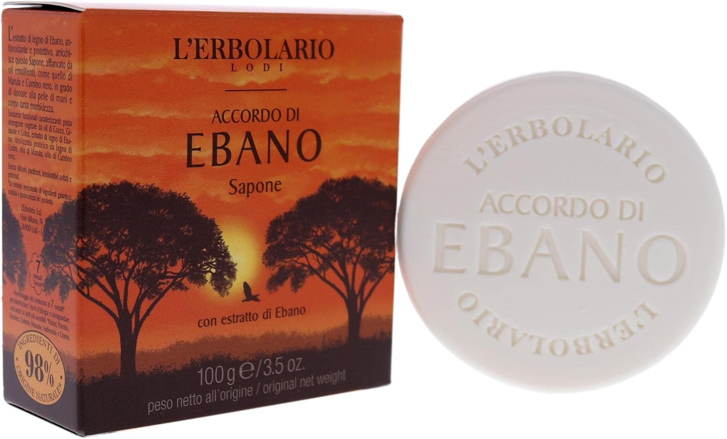 Lerbolario Notes of Ebony Soap for Unisex Soap, 100 G image number 3