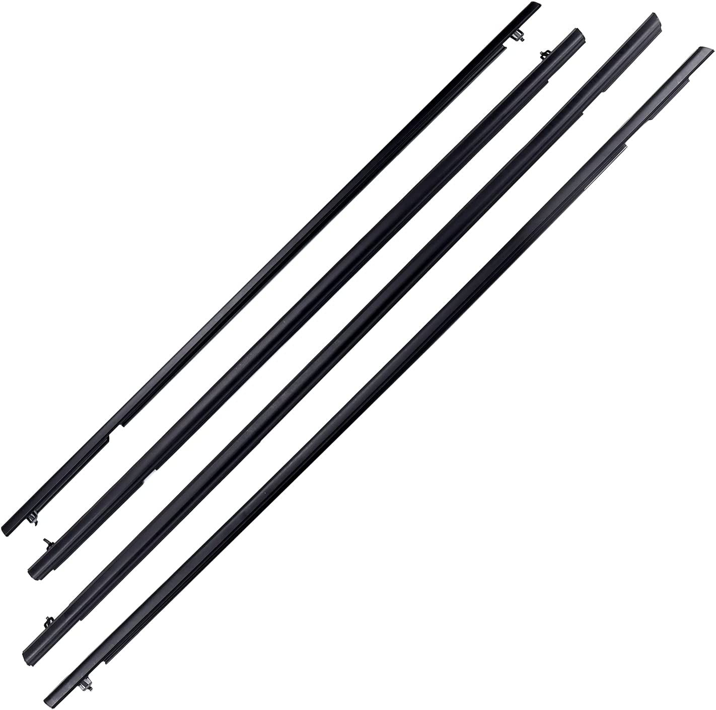 4PCS Car Outer Window Sweep Belt Trim Seal Weatherstrip Kit Compatible with Honda Civic 2006 2007 2008 2009 2010 2011 image number 2