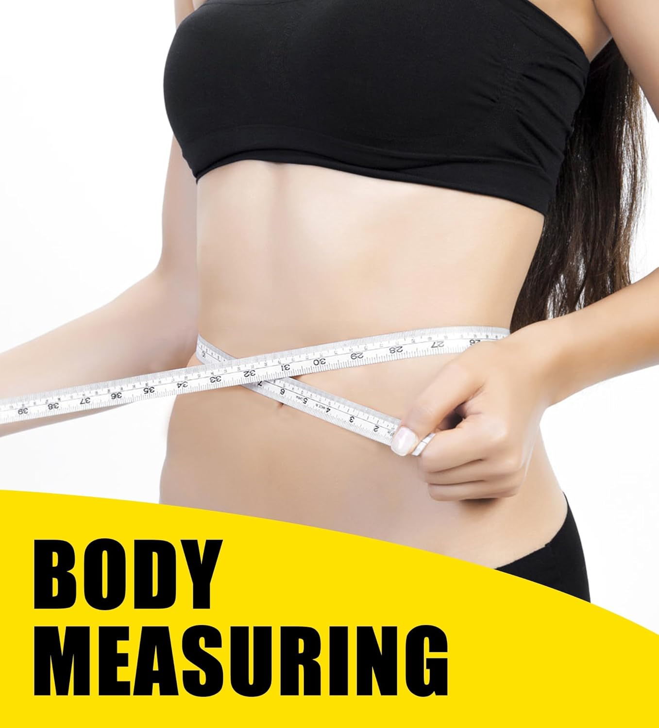 YBVABE Soft Tape Measure 2 Pack 152Cm/60Inch Double Scale Soft Tape Measure Body Sewing Flexible for Weight Loss Medical Body Measurement Sewing Tailor Craft, Has Inches Scale on Reverse Side image number 6