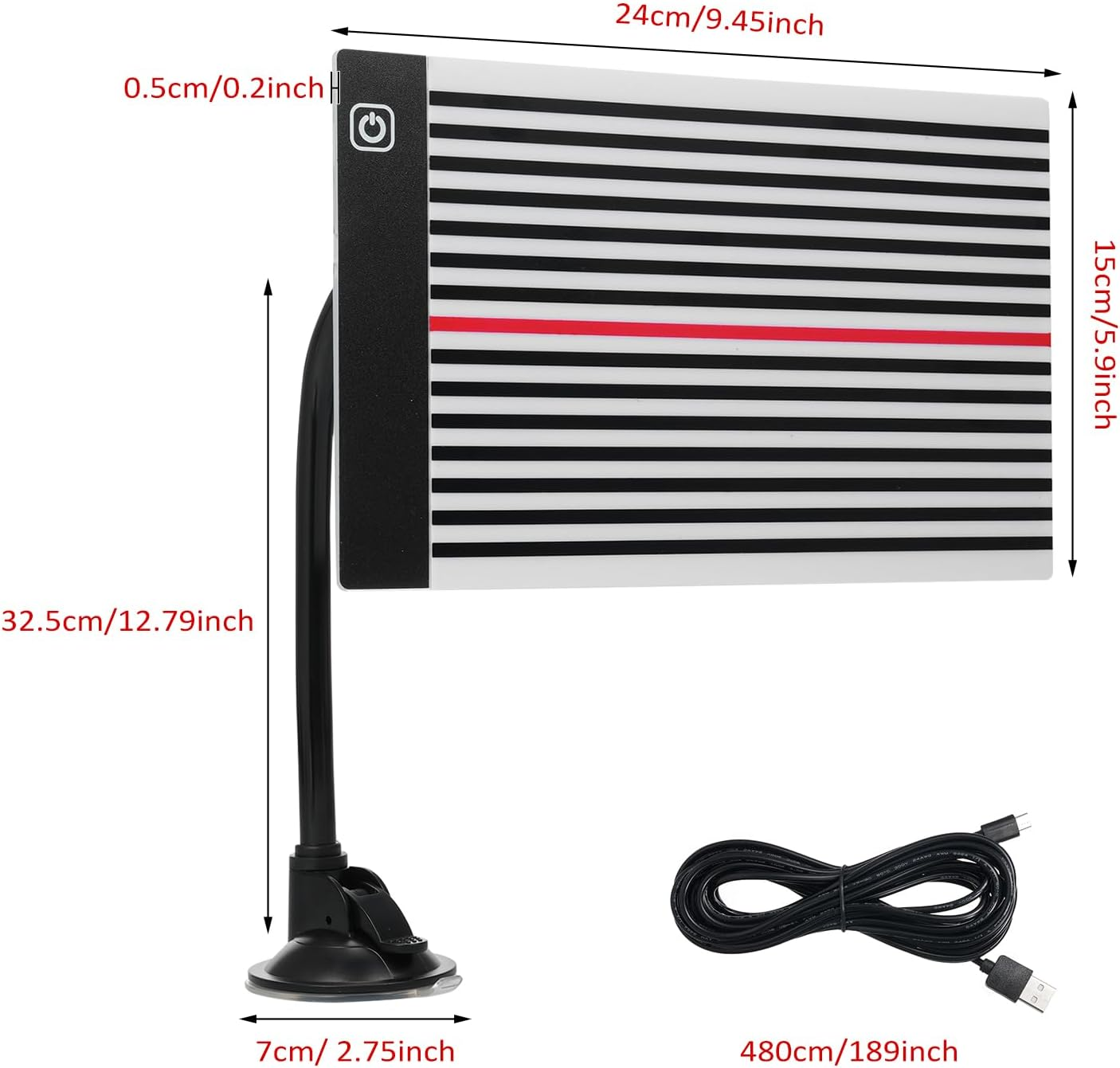 LED Reflector Line Board Light Paintless Dent Finder Lamp Car Repairing Dent Detector 30 * 20Cm 11.81 * 7.87Inch (Panel Size 24X15Cm) image number 5