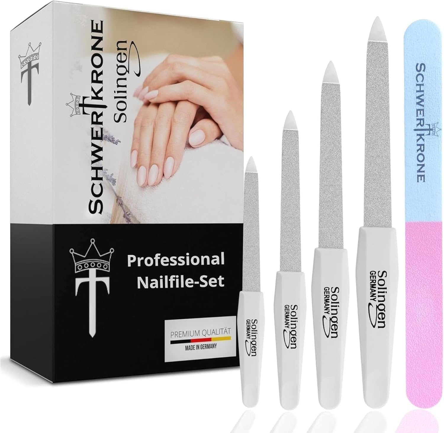 Schwertkrone Sapphire Nail Files Set Metal Made in Germany Solingen (5) image number 5