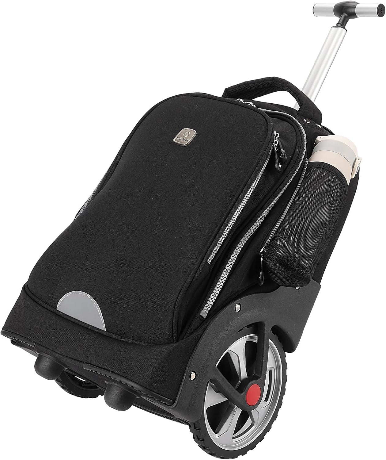 19 Inches Rolling Laptop Bag with Big Wheels, Carry on Strapless Travel Bag, Water Resistant Stylish, Stable Durable Quiet Wheels, Easy to Climbing up or down Stairs for Student Travel and Business image number 5