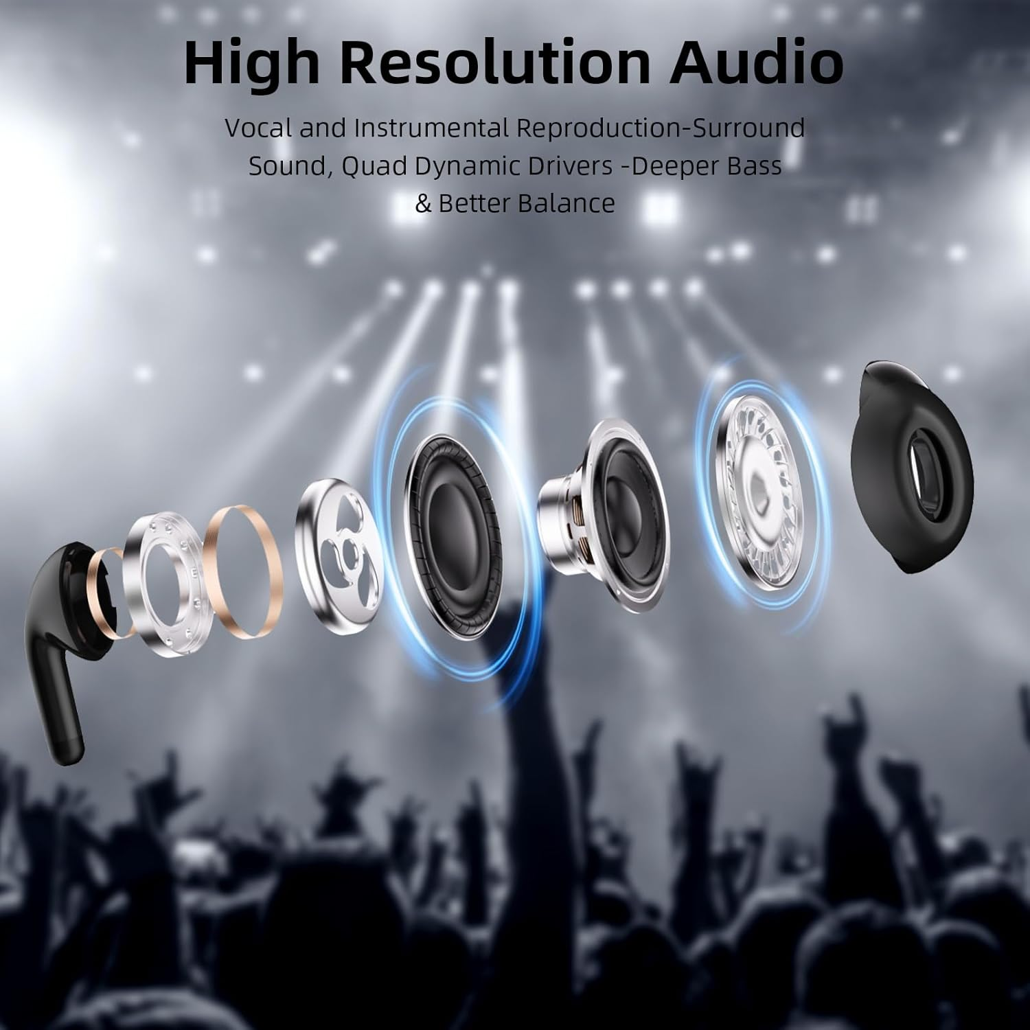 AUX 3.5Mm Wired Earbuds with Mic & In-Line Volume Control Headphones, Crystal Clear Audio Noise Isolation Corded for 3.5Mm Jack In-Ear Buds for Iphone, Samsung, Computer, Laptop, Kids, School Students image number 1