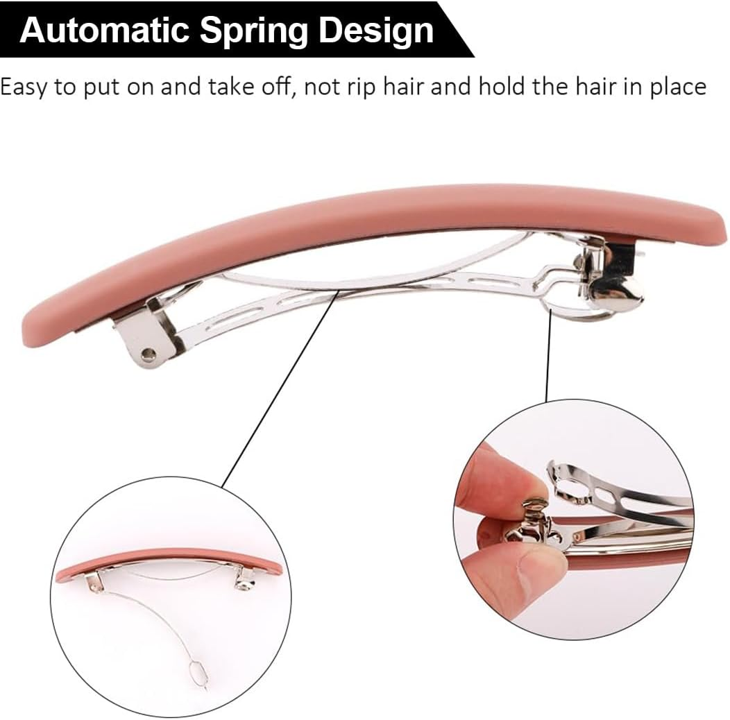 Pack of 6 Hair Clips, French Hair Clips, Women'S Thin Hair, Vintage Hair Clips, Automatic Large Classic Hair Clips for Fine and Medium Thick Hair image number 2