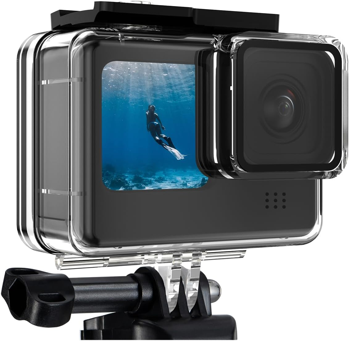 K&F Concept 60M/196FT Waterproof Case for Gopro Hero 13 Black, Protective Underwater Diving Housing for Go Pro 12/11/10/9 Black Accessories,Waterproof Action Camera Shell image number 2