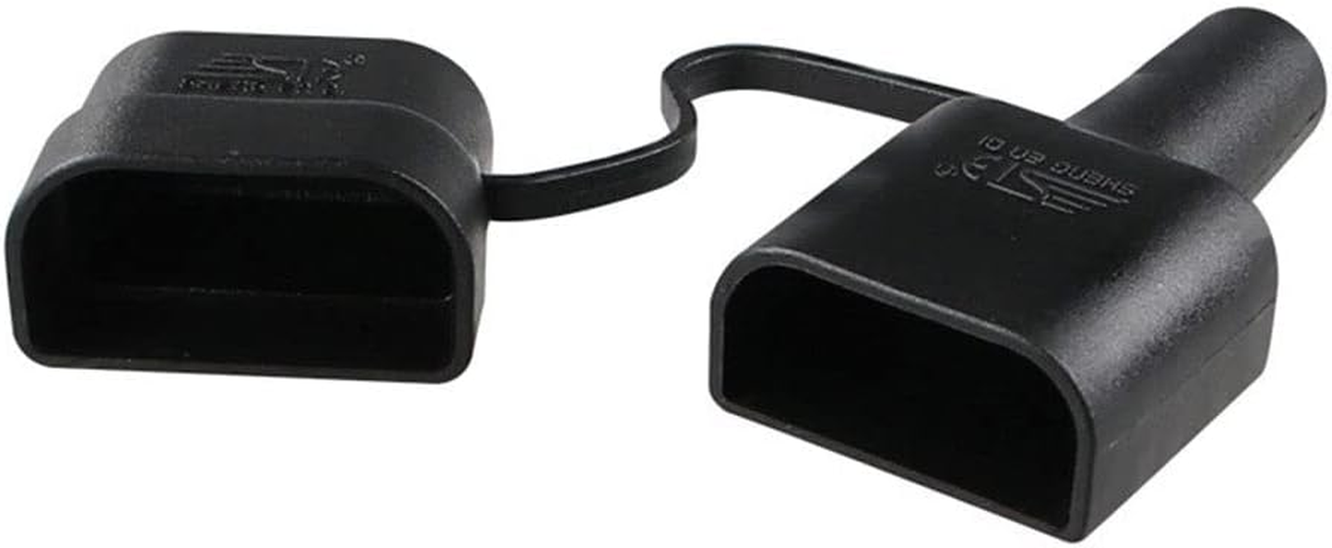 4X Waterproof Cover Cap for 50A Anderson Plug Dust Cable Sheath Cover Black image number 3