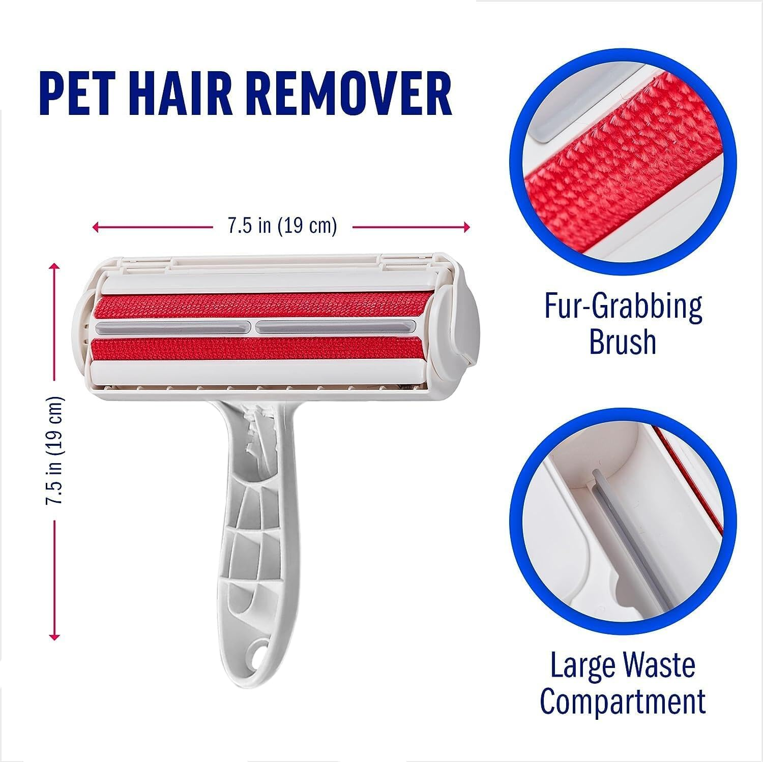 Tivddikun Pet Hair Remover and Reusable Lint Roller, Cat and Dog Hair Remover for Furniture, Couch, Carpet, Clothing and Bedding - Portable, Multi-Surface Fur Removal Tool image number 4