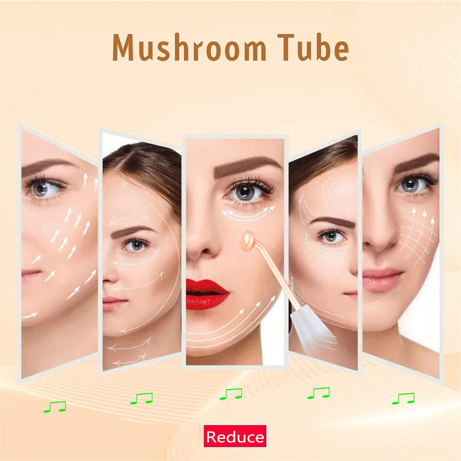 High Frequency Facial Machine Skin Care Tool for Wrinkles Reducing Skin Tightening High Frequency Facial Wand with 4 Tubes image number 2