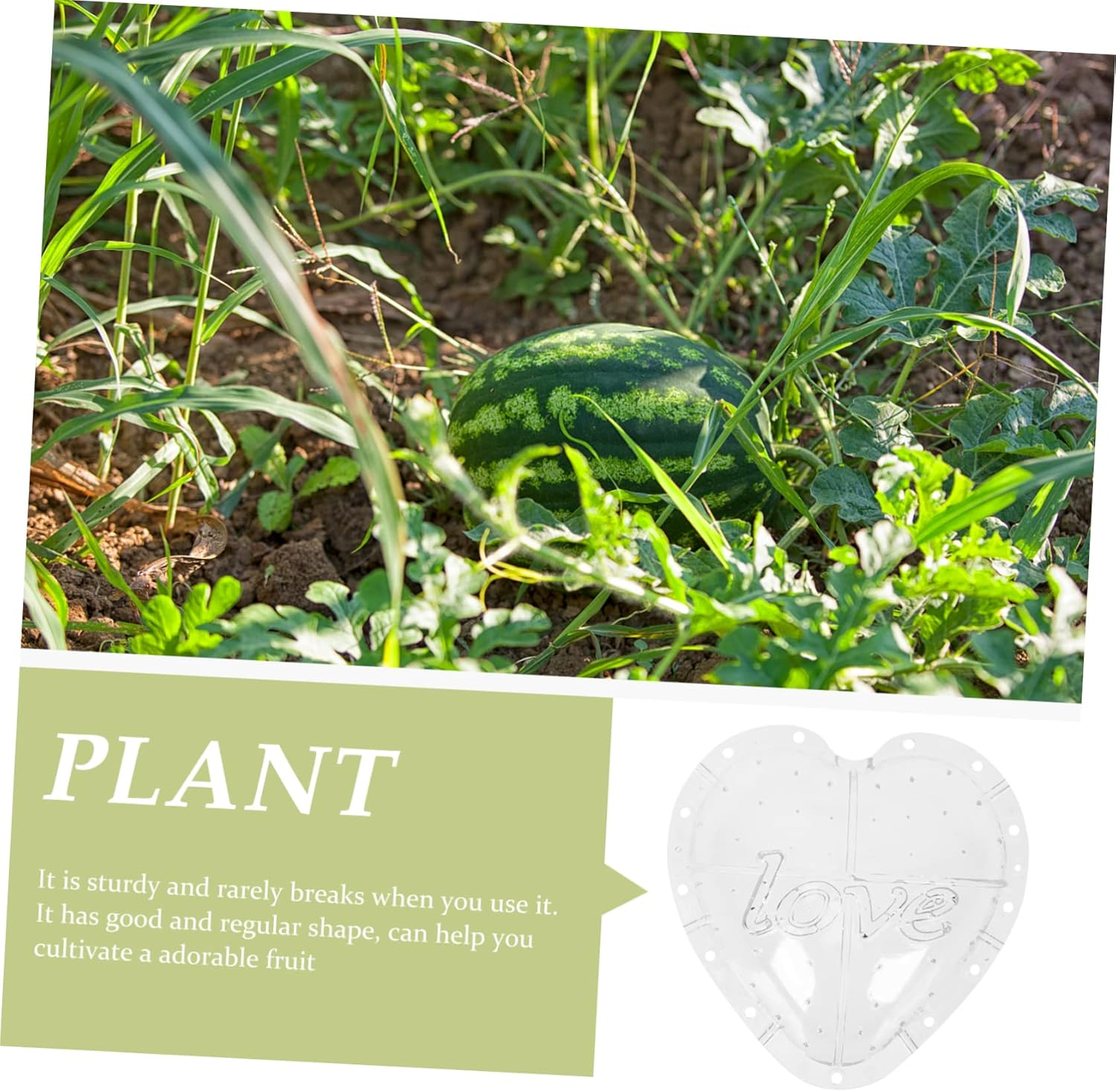 Angoily Heart Fruit Shaping Mould Vegetable Moulds Easy to Use Watermelon Growing Mold Creative Gardening Supplies image number 2