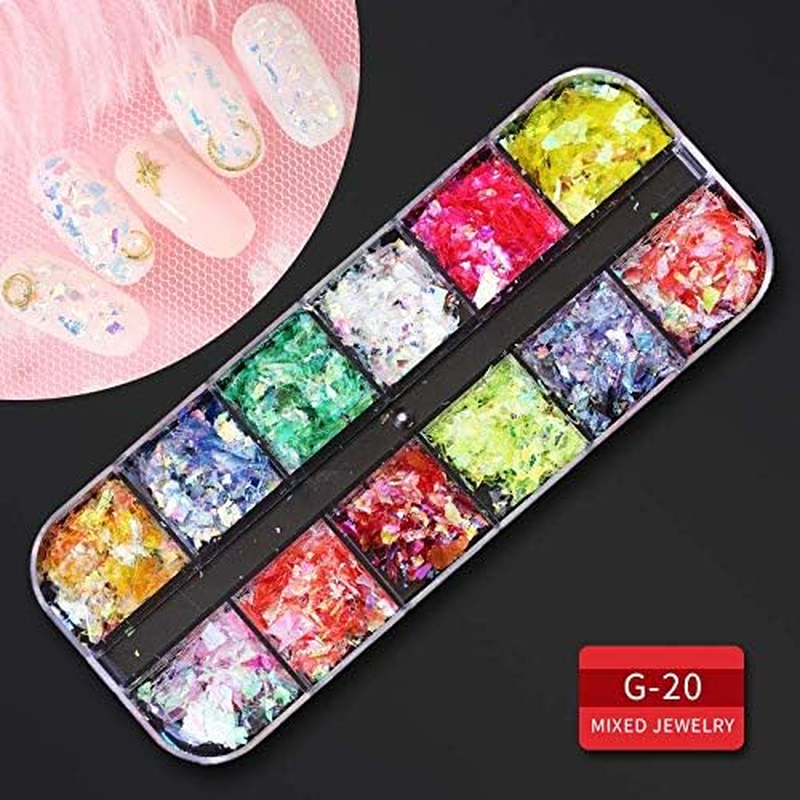 Artdone 9 Boxes Nail Rhinestones,Nail Gems Nail Diamonds,Nail Art Studs Nail Crystals Nail Sequins for Nails Kit with 1 Tweezers and 3 Pen for Nail Art Supplies Accessories image number 4