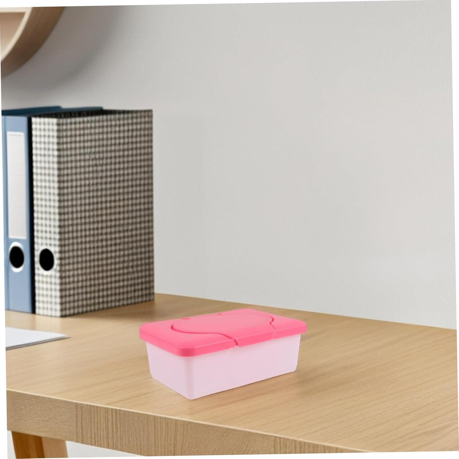 Wipes Storage Box Portable Wipe Holder for Bathroom Compact Design with Lid High Capacity for Travel Keeps Moist image number 2