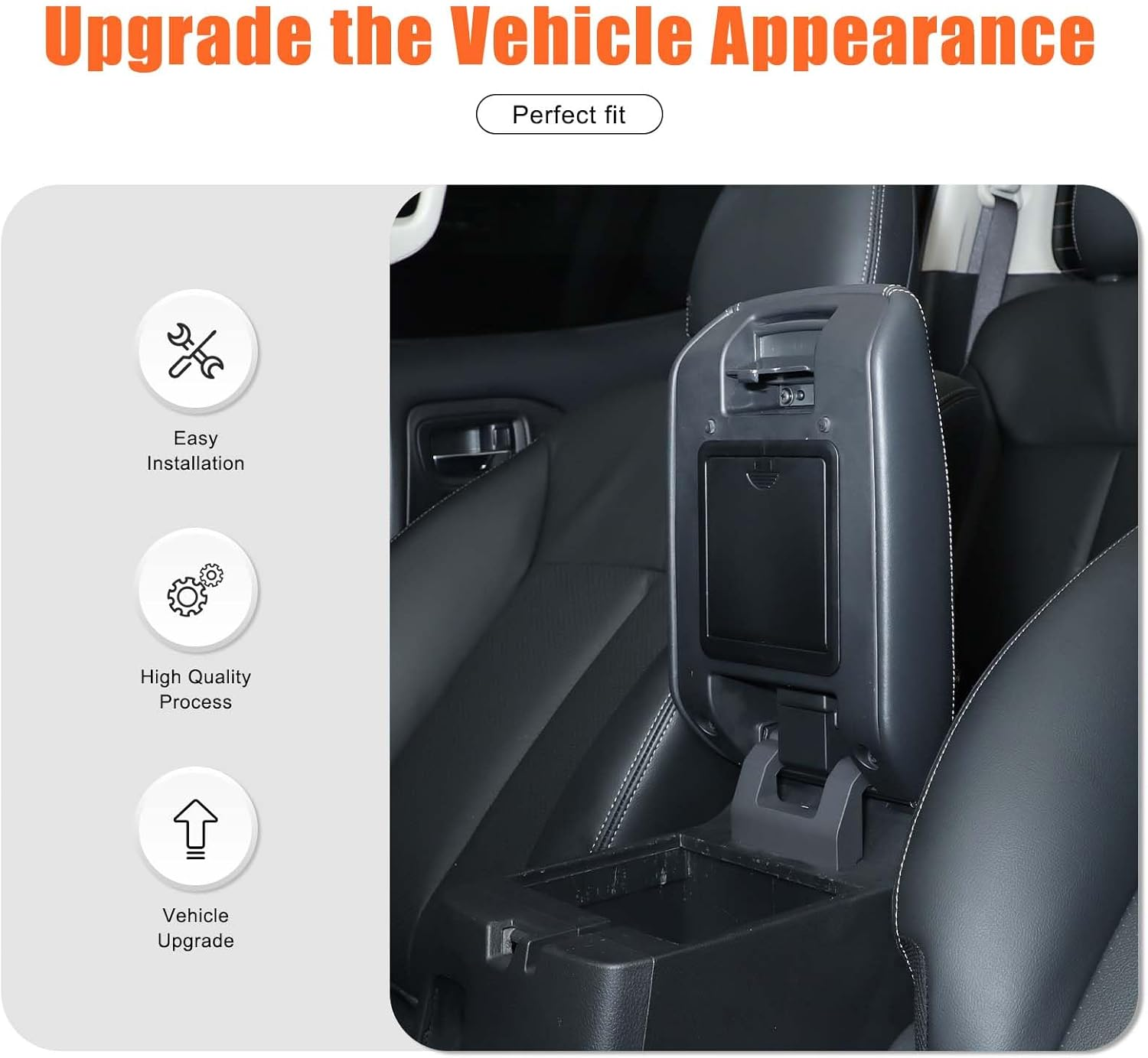 Armrest Hidden Storage Box Compatible with Mitsubishi Triton / L200 Accessories | ABS Plastic Center Console Privacy Organizer | 1PC (For Triton 2019-2023) image number 1