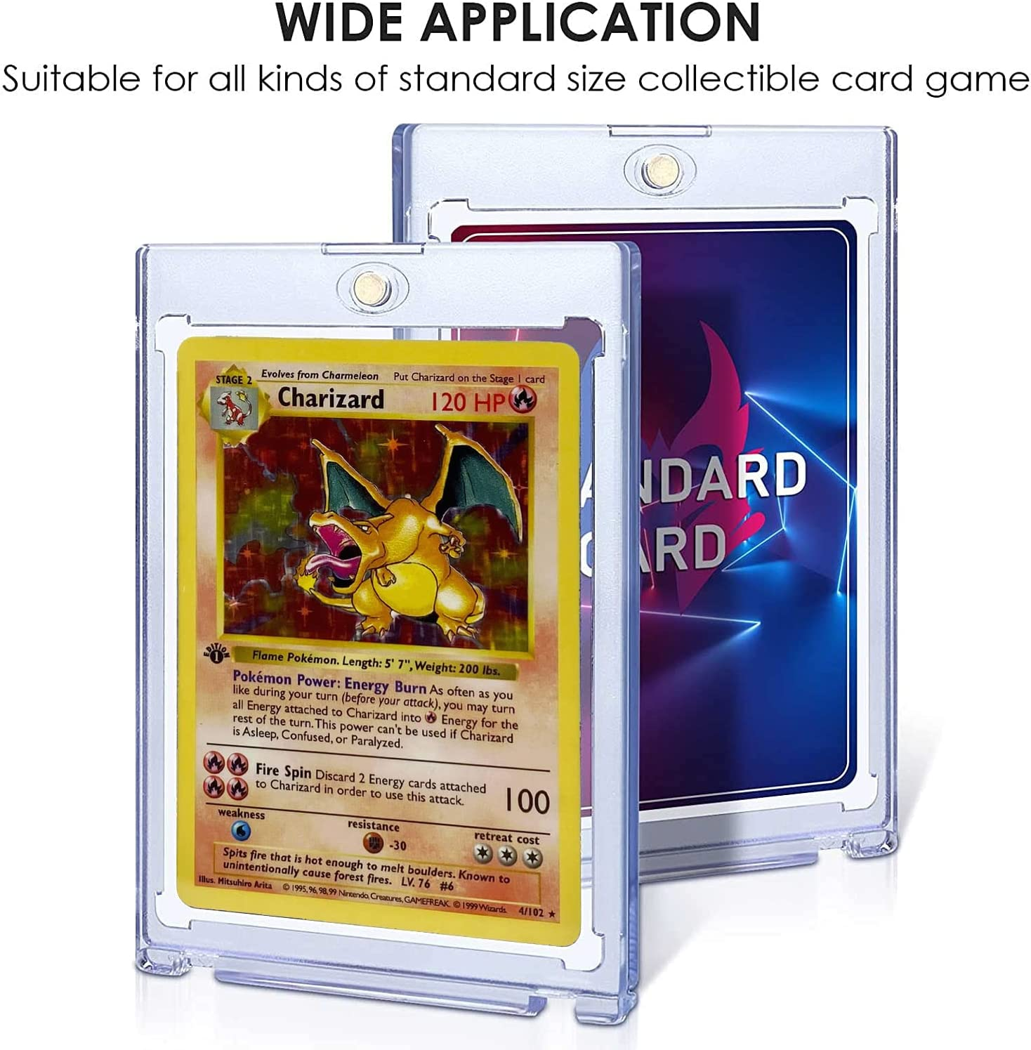 Yotsuba 35Pt Magnetic Card Holder - UV Protected Screwless Trading Card Protector for Baseball, Basketball, Sports & Gaming Cards (6.4 X 8.9Cm) - Premium Display Case with Frosted Borders (1 Pack) image number 6