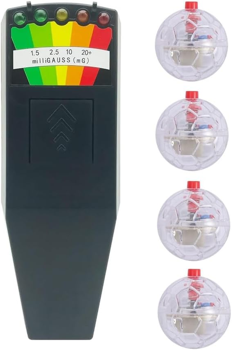 Ghost Equipment Kit, EMF Meter and 4 Pcs Motion Light up Cat Balls, Emf Meter Detector Ghost Equipment image number 4