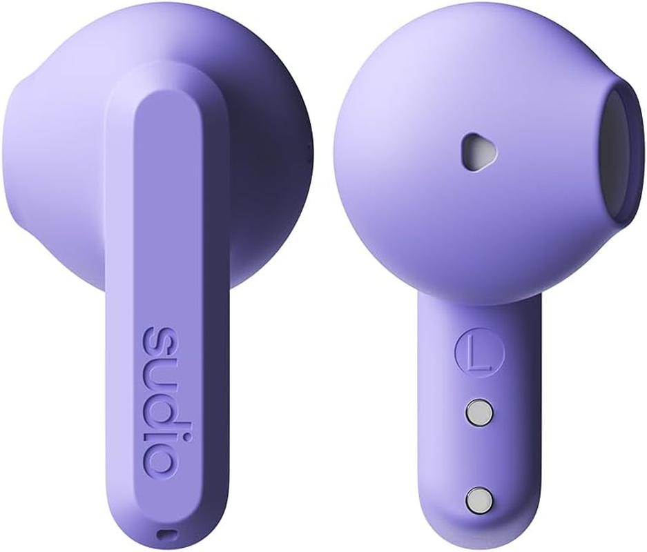 SUDIO A3 (Pixel Purple) Wireless Earphones, In-Ear Type, Bluetooth 5.4 / Microphone Included, Ios Android Compatible, Waterproof), Type C