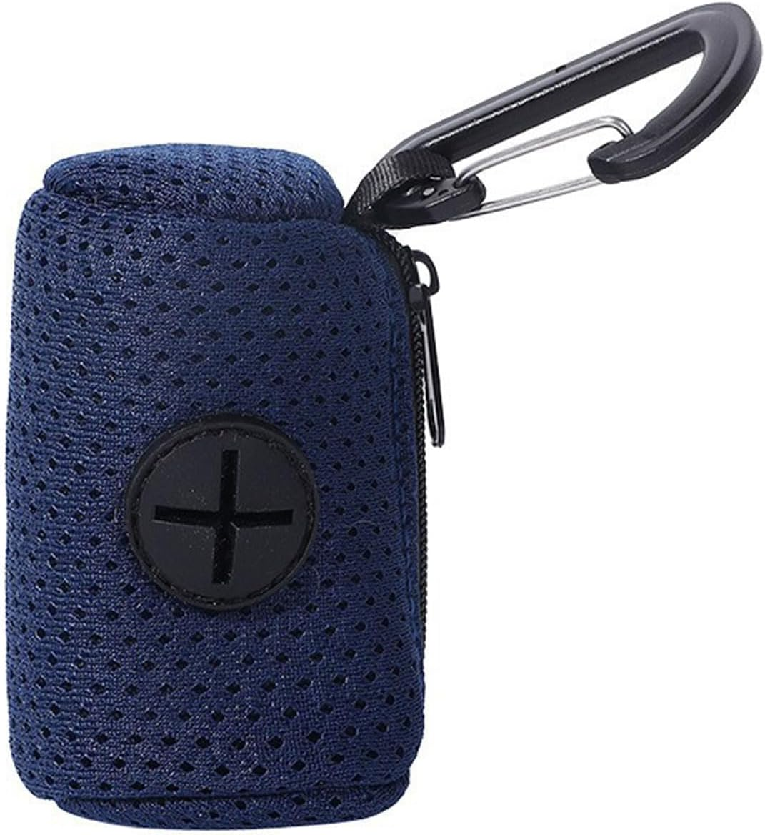 Xolixorium Dog Poop Bags Dispenser, Large Capacity with Mesh Fabric Attachment, Hangable Pet Supplies, Dog Waste Bag Holder with Zipper, Portable Dog Bag Dispenser