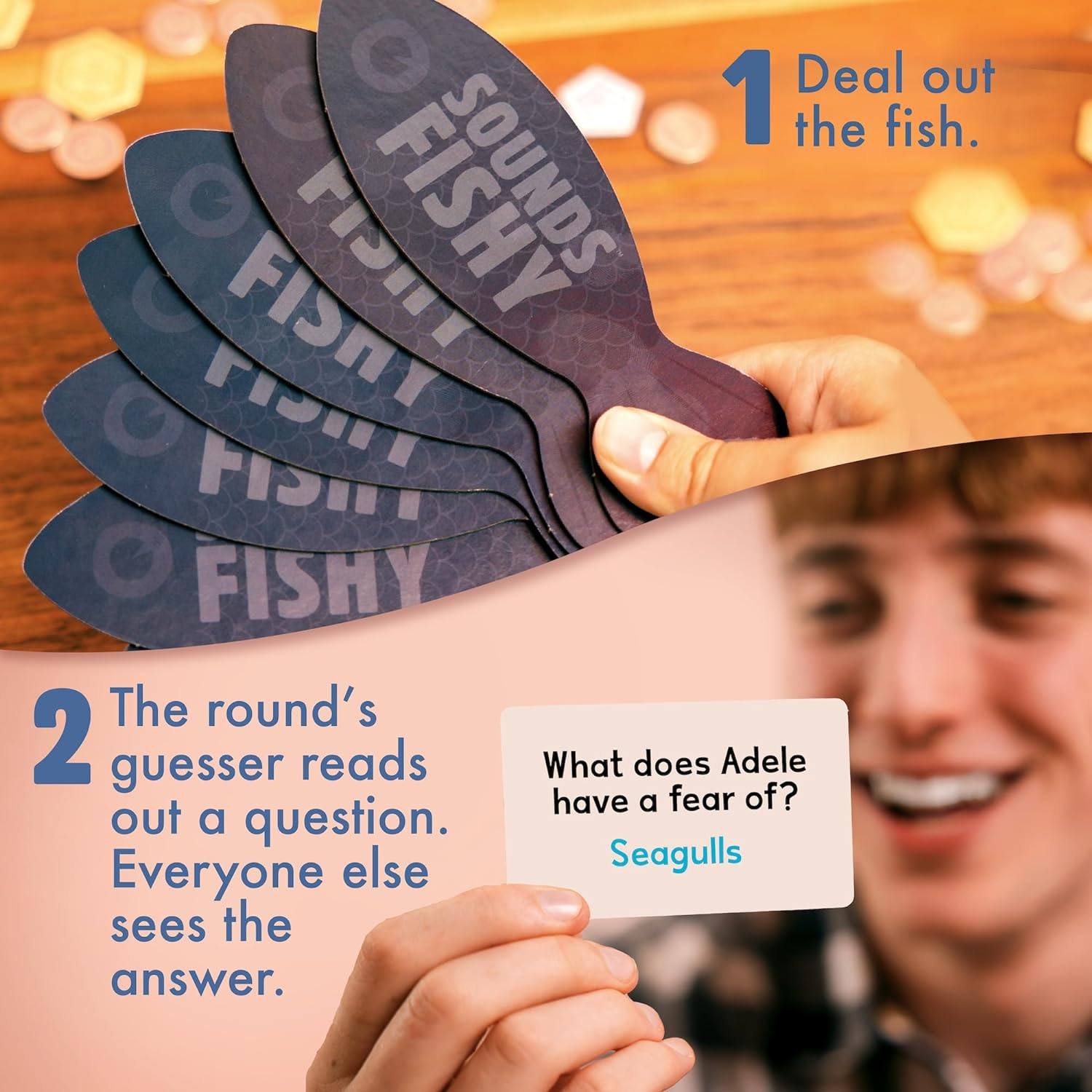 Sounds Fishy: the Fast-Thinking, Bluffing Family Board Game for Kids 10+ and Adults &mdash; Best New Board Games, Family Quiz Game