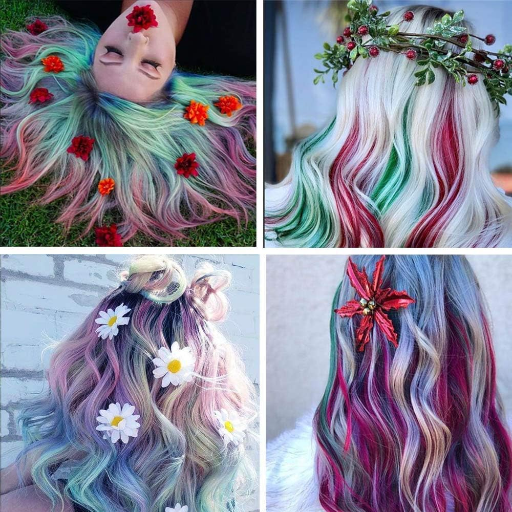 EBANKU Temporary Hair Chalk Comb, 10 Color Washable Hair Chalk Set for Girls Kids Gifts on Cosplay DIY Halloween Christmas Day Birthday Party image number 3