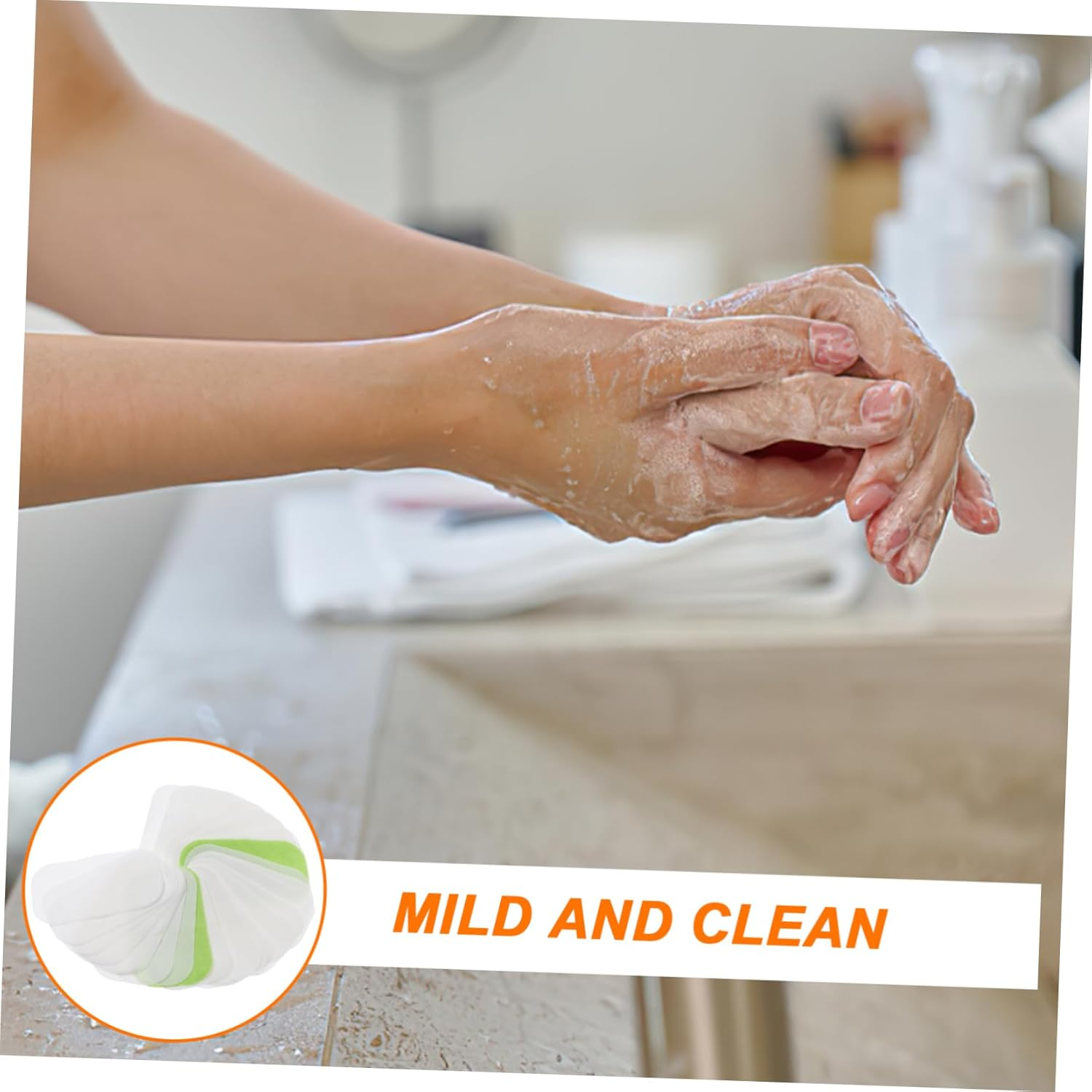 GANAZONO 50Pcs Travel Hand Soaps Sheets Soap Paper Sheets Disposable Slices for Hotels Travel