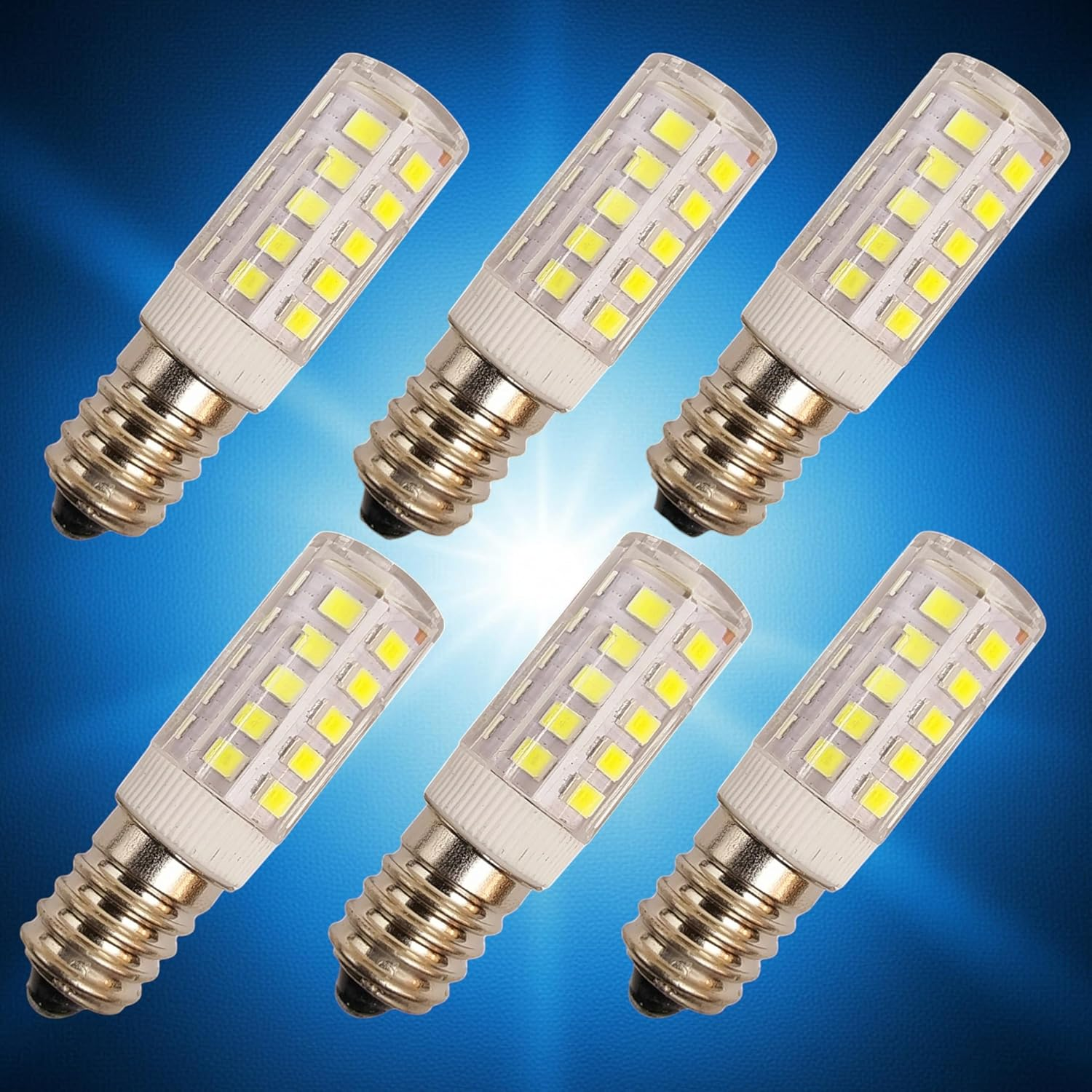 Blue LED E14 SES Bulbs, 3W, 220-240V, Pack of 6, for Salt Lamp, Turkish Lamp, Selenite Lamps, Crystal Lamps, Tables Lamps, Fridges and Indoor Lighting image number 1