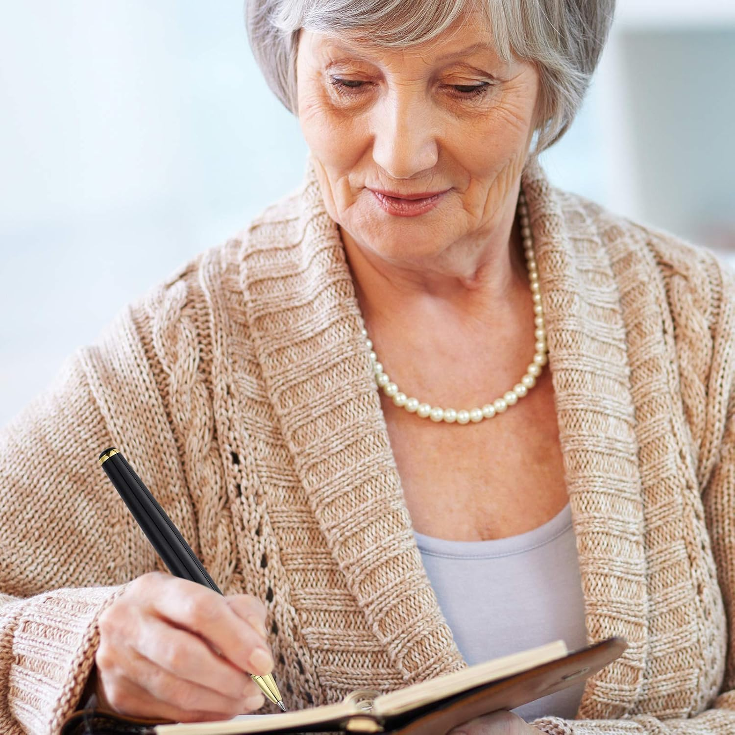 Tenare Weighted Pens for Hand Tremors Black Ink Heavy Pens Weighted Writing Tools for Hand Tremors, Low Dexterity, Weak Grip Strength, Parkinson'S Patients, Elderly Adults, 3 Colors(3 Pieces) image number 1