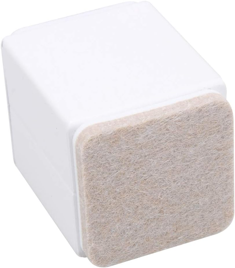 BQLZR 4Pcs 40X40X53Mm White Carbon Steel Furniture Legs Feet Sofa Riser Self Adhesive image number 3