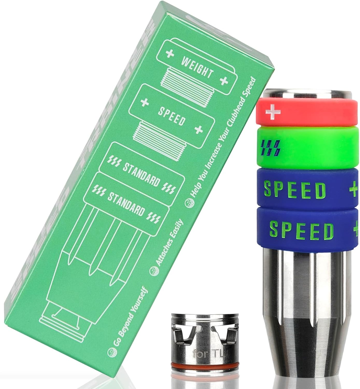 Big Crazy Golf Swing Speed Trainer Adjustable, Golf Training Equipment Three Weight Configuration Options, Golf Tempo Training Aids Connect Your Golf Clubs for Callaway Taylormade Ping Titleist image number 3