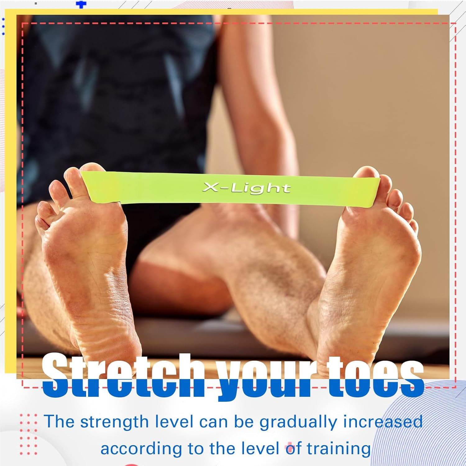 Set of 5 Toe Bands Toe Stretcher Bands Resistance Toe Bands with Carry Bag for Correct Alignment Ankle Exercise Foot Strengthening (Multicolor) image number 1