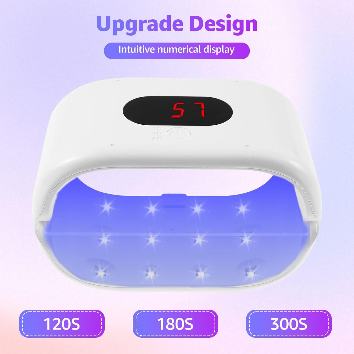 UV Light for Resin Double Sided Light with Digital Display and 3 Timing Settings Detachable for Curing, Molds, Jewelry Making, DIY Craf image number 5
