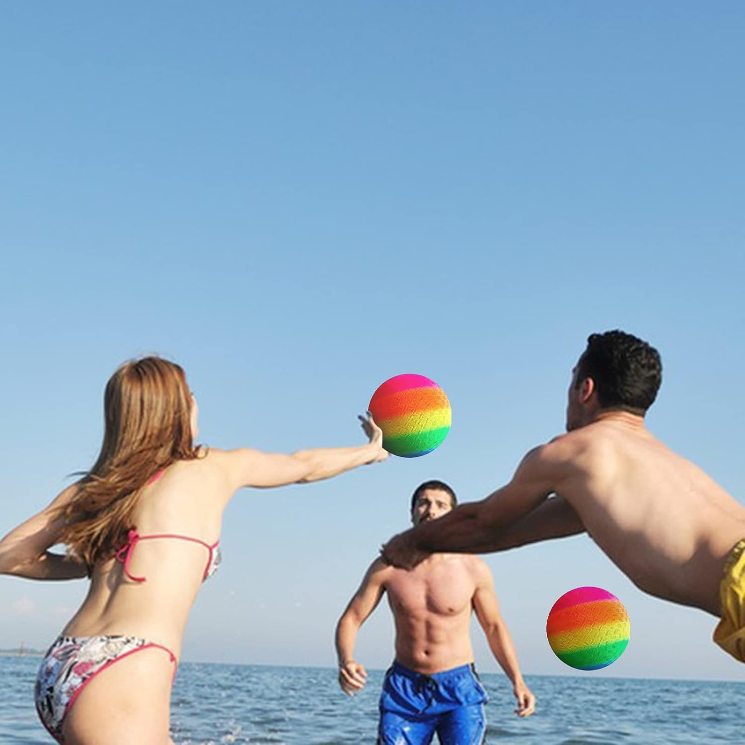 KERANEET Bouncy Kickbal Children'S Play Ball Water Ball Football for Indoor Outdoor Use image number 2