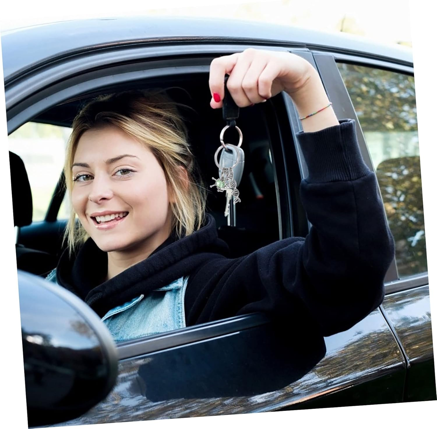 SAFIGLE Microscope Keychain Biology Car Key Chain Science Microbiology Charm Backpack Accessory for Students and Scientists Educational Pocket Keyring image number 2