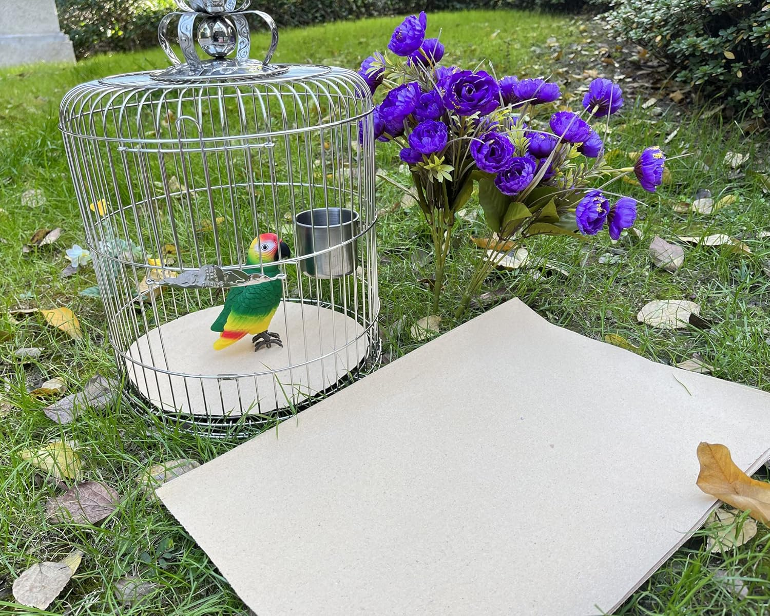 Gravel Paper for Bird Cage,Birdcage Liner Papers Cuttable Gravel Liner Sea Sand Paper Pet Animal Cages Cushion Great for Hard-Billed Birds Parrot | Clean Safe & Aids in Digestion (8 PCS - 17" X 11") image number 5