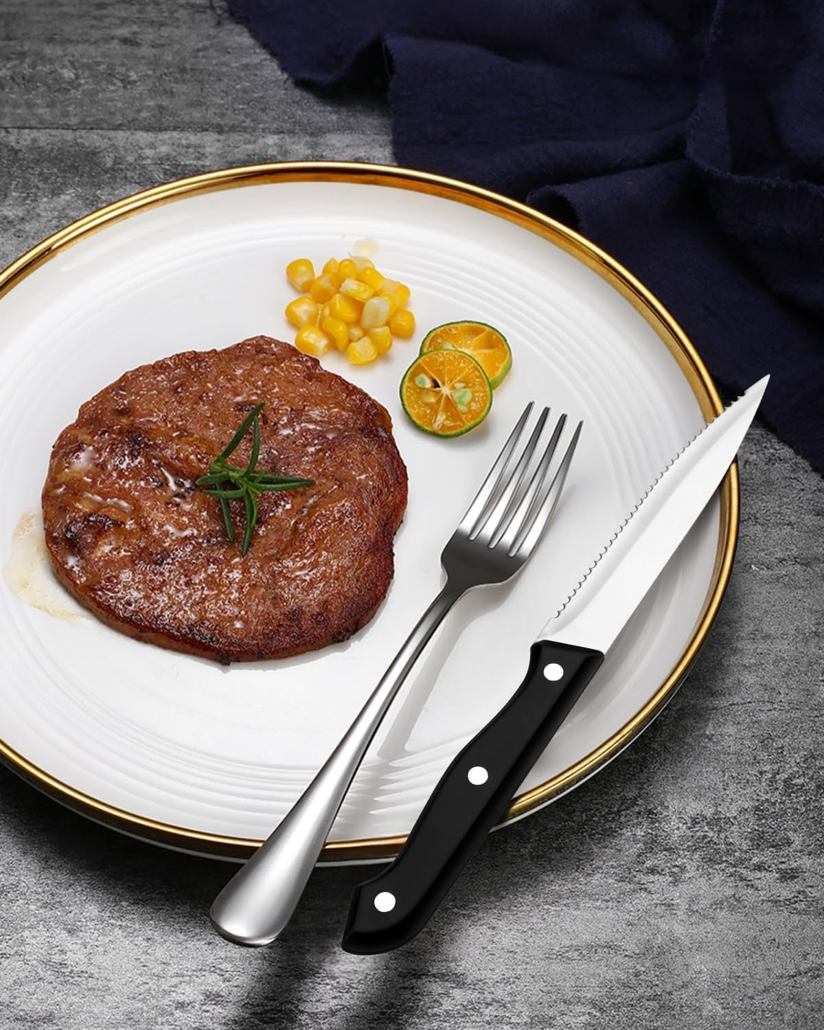 48 Piece Silverware Set Service for 8,Premium Stainless Steel Flatware Set,Mirror Polished Cutlery Utensil Set,Durable Home Kitchen Eating Tableware,Include Fork Knife Spoon,Dishwasher (Silver) image number 6