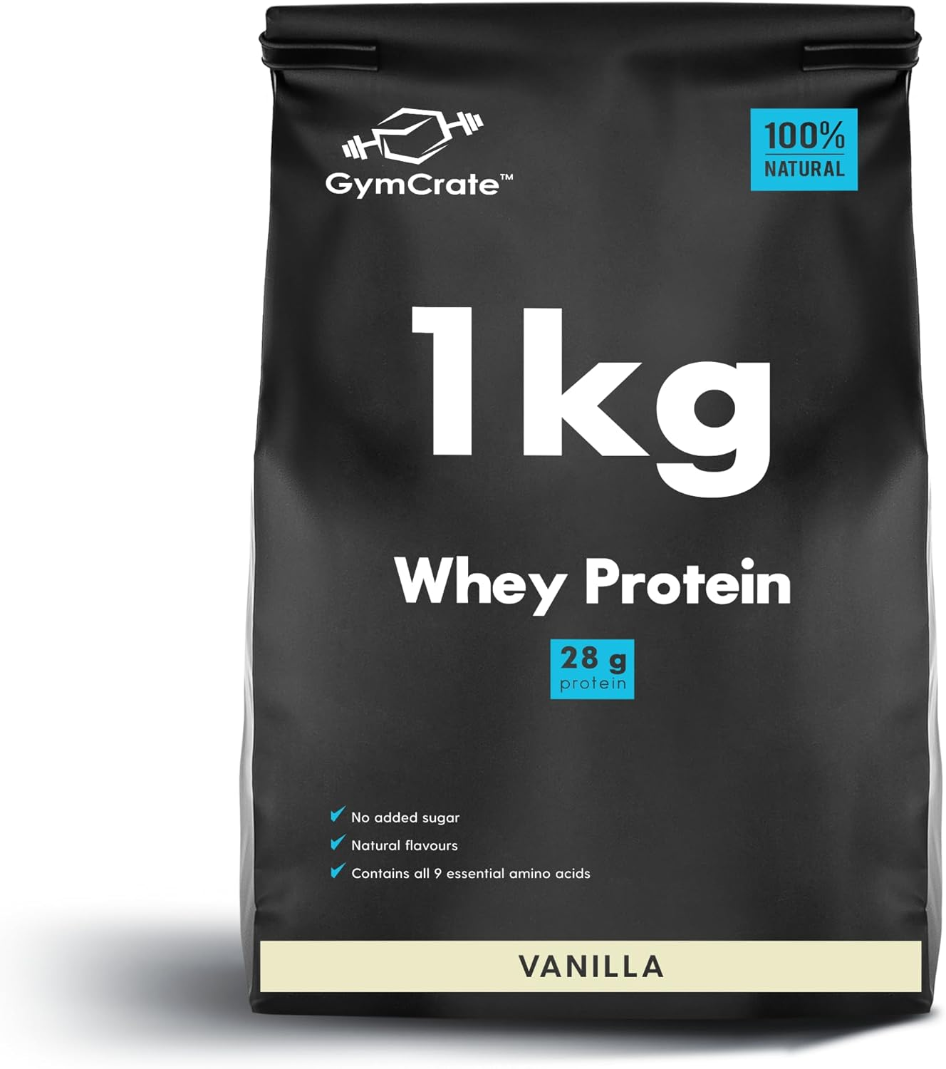Gymcrate Vanilla Whey Protein Powder (1Kg) | Whey Protein Isolate & Concentrate Blend | 28G Protein per Serving | 28 Servings | Lean Muscle Support for Bodybuilders, Gym-Goers | Vegetarian Sports Nutrition image number 6