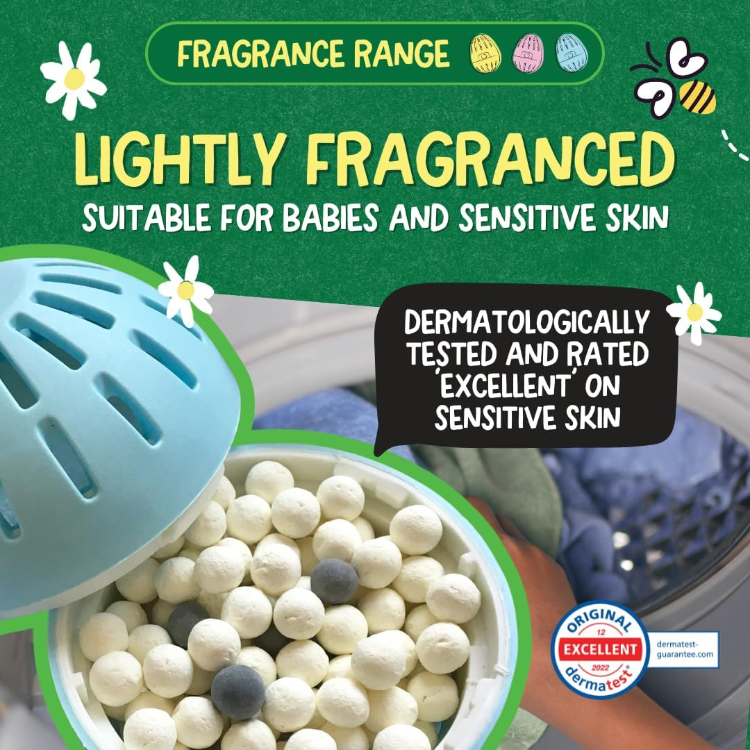 Ecoegg Laundry Egg Refill Pellets, 70 Washes, Detergent Replacement, No Enzymes, Chlorine Bleaches, Phosphates, Parabens, SLS/SLES or Palm Oil(Fresh Linen, 70 Count (Pack of 1) image number 6