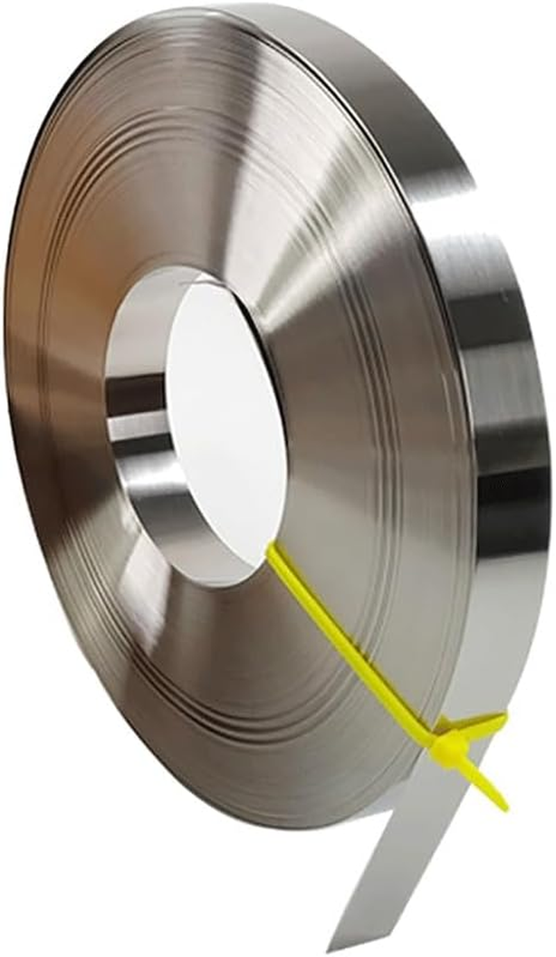 Metal Foil Sheets, 5M 301 Stainless Steel Thin Plate Narrow Foil Strip Roll, for Hardware Manufacturing Metal Sheet Plates Tool Parts(Thickness 0.1Mm,Width 5Mm)