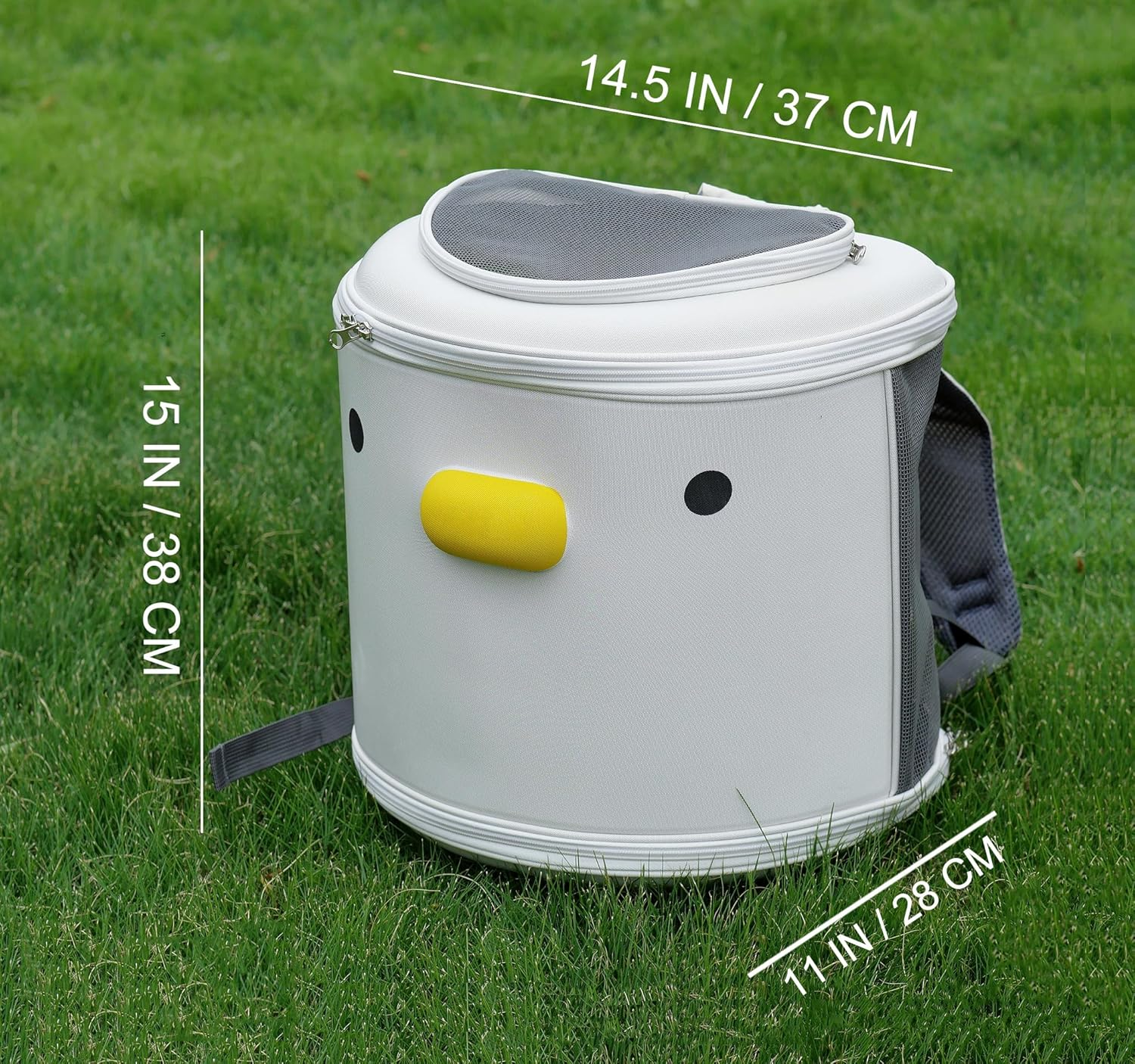 PURROOM Cat Backpack Carrier, Pet Backpacks for Carrying Small Dogs, Comprehensive Protection of Pet Privacy Carrier, Upper Cover & Side Ventilation Soft Mesh. Used for Travel, Car, Outdoor. image number 5