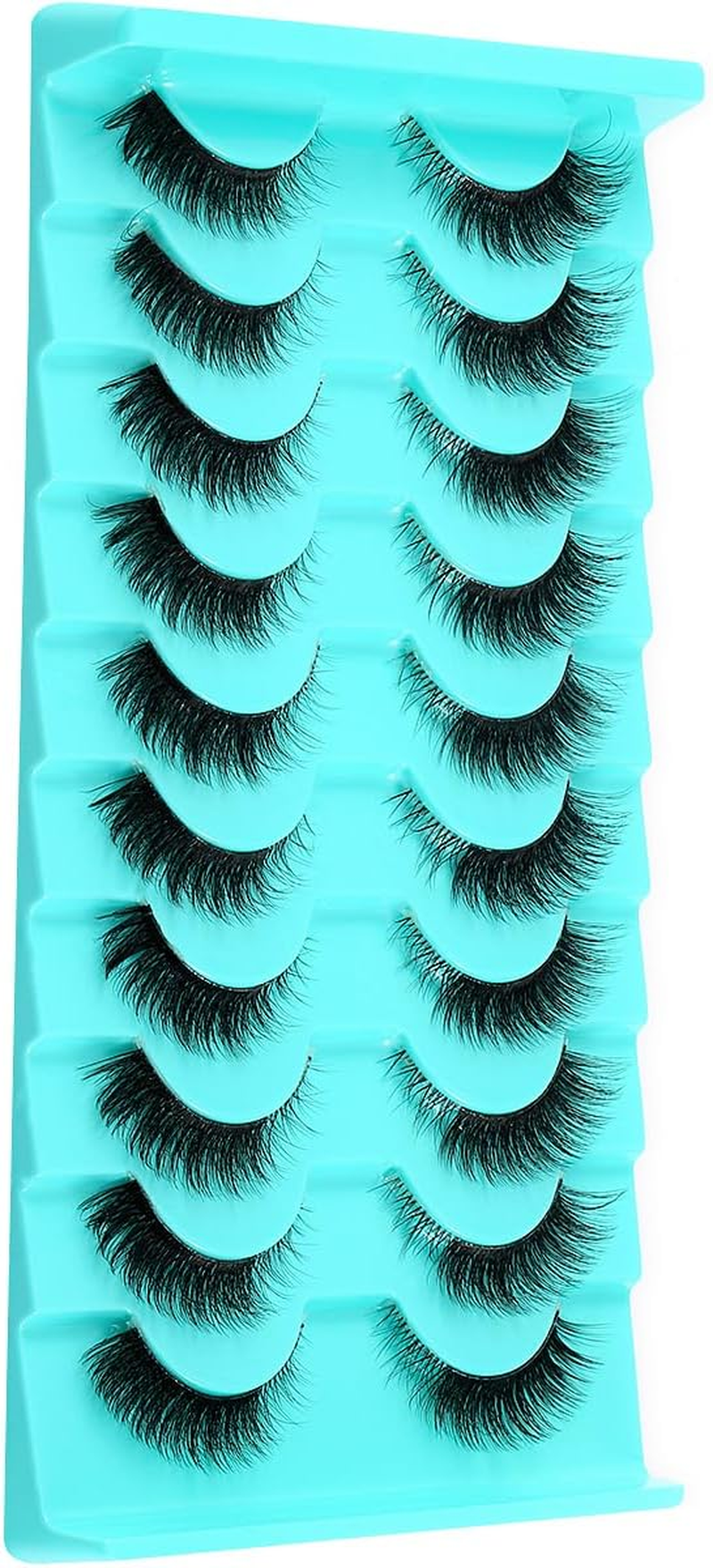 HICOCU Manga Lashes False Eyelashes Look like Individual Clusters Fluffy Faux Mink Lashes Natural Look 5 Pairs (AW9) image number 3