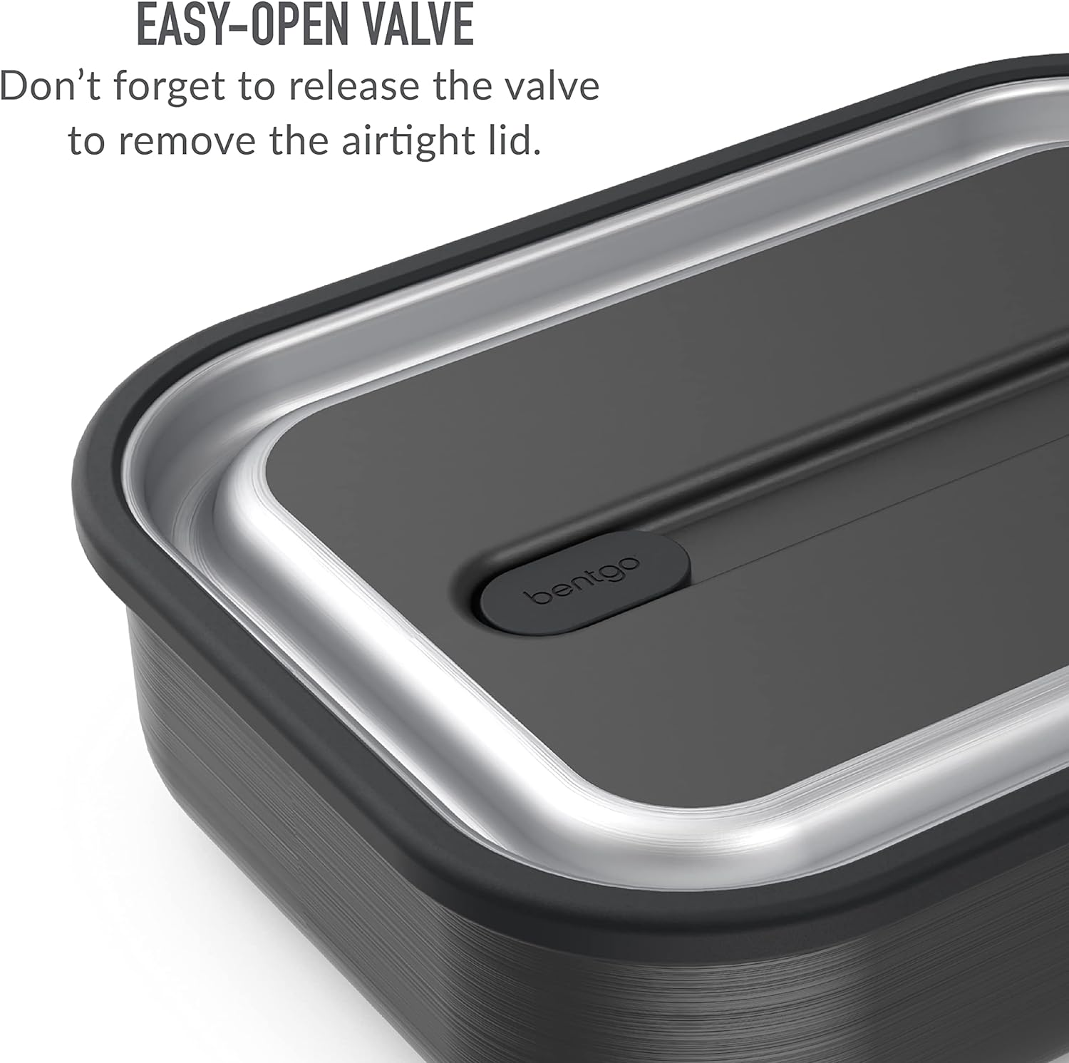 Bentgo Stainless Steel Lunch Box Container Storage Carbon Black One Size - Carbon Black image number 2