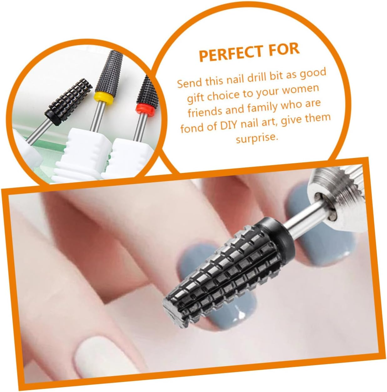 ELAYARD Nail Art Drill Bit for Women Manicure Bits for Nails Precision Shape for Polishing Trimming Salon image number 5