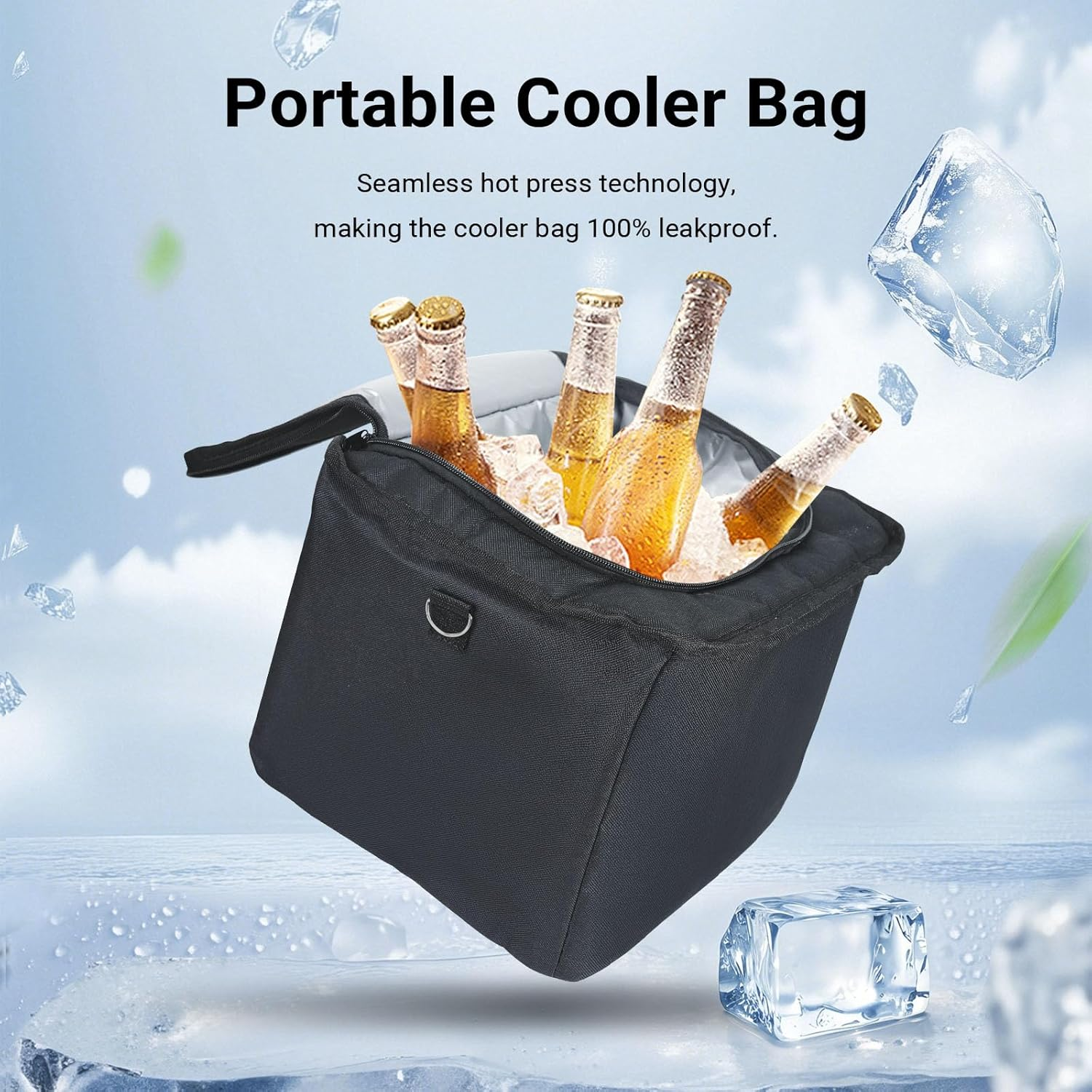 IXTRA Collapsible Trunk Organizer for Car with Leak-Proof Cooler Bag, Removable Dividers, Foldable Lid & Securing Straps, Fits SUV Sedan Car Accessories and Boot Organiser