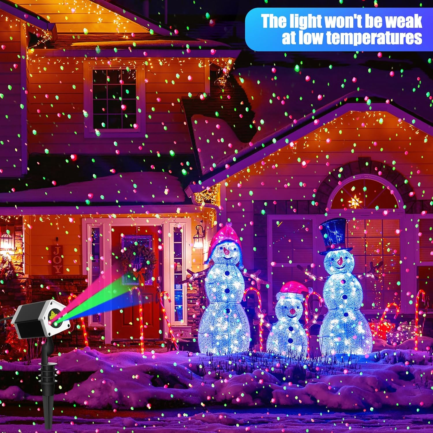 Brighter Firefly Laser Light Outdoor, RGB 3 Colors Laser Dynamic Firefly Lights & Star Projector Laser Light Show with Remote Timer, HD Holiday Projector Decorations Lights for House/Garden/Party/Tree image number 3