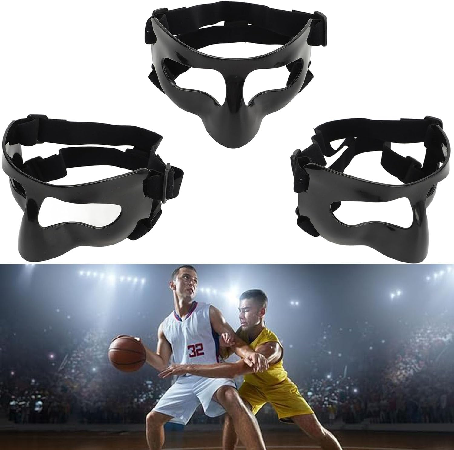 Mtxorvix Sports Face Guard, Nose Guard for Broken Nose, Face Shield Masks for Soccer and Basketball Sports, Protection from Impact Injuries to Nose and Face, Suitable for Men and Women image number 1