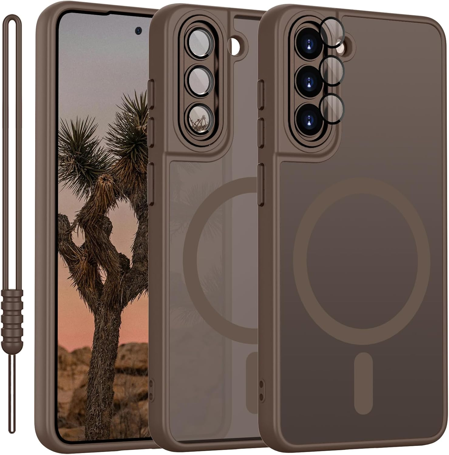 Case for Samsung Galaxy S22 Plus, Compatible with Magsafe, Mobile Phone Case for Samsung Galaxy S22 Plus, Magnetic Matte Touch Camera Protection, Non-Slip, Scratch-Resistant, Protection, Shockproof