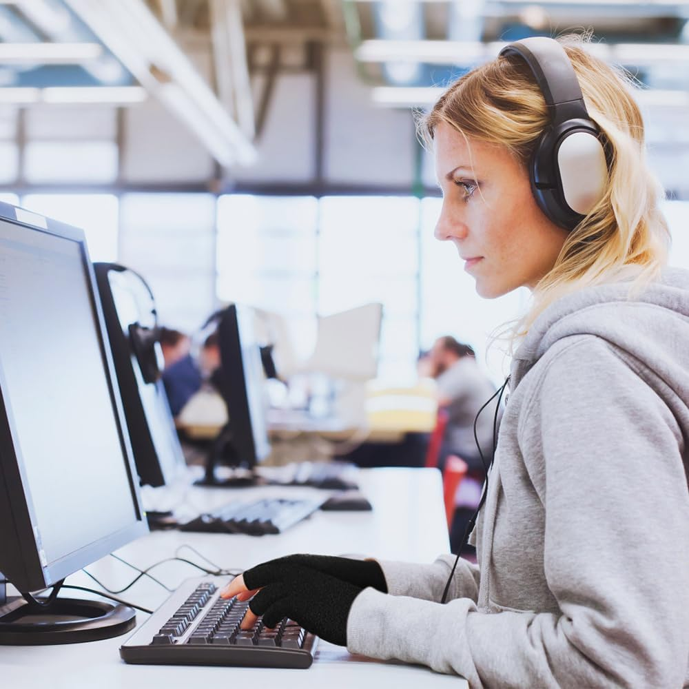 (Medium, Pure Black) - Arthritis Gloves 2 Pairs, Compression Gloves Support and Warmth for Hands, Finger Joint, Relieve Pain from Rheumatoid, Osteoarthritis, Carpal Tunnel, Tendonitis, Women and Men (Pure Black, Medium)