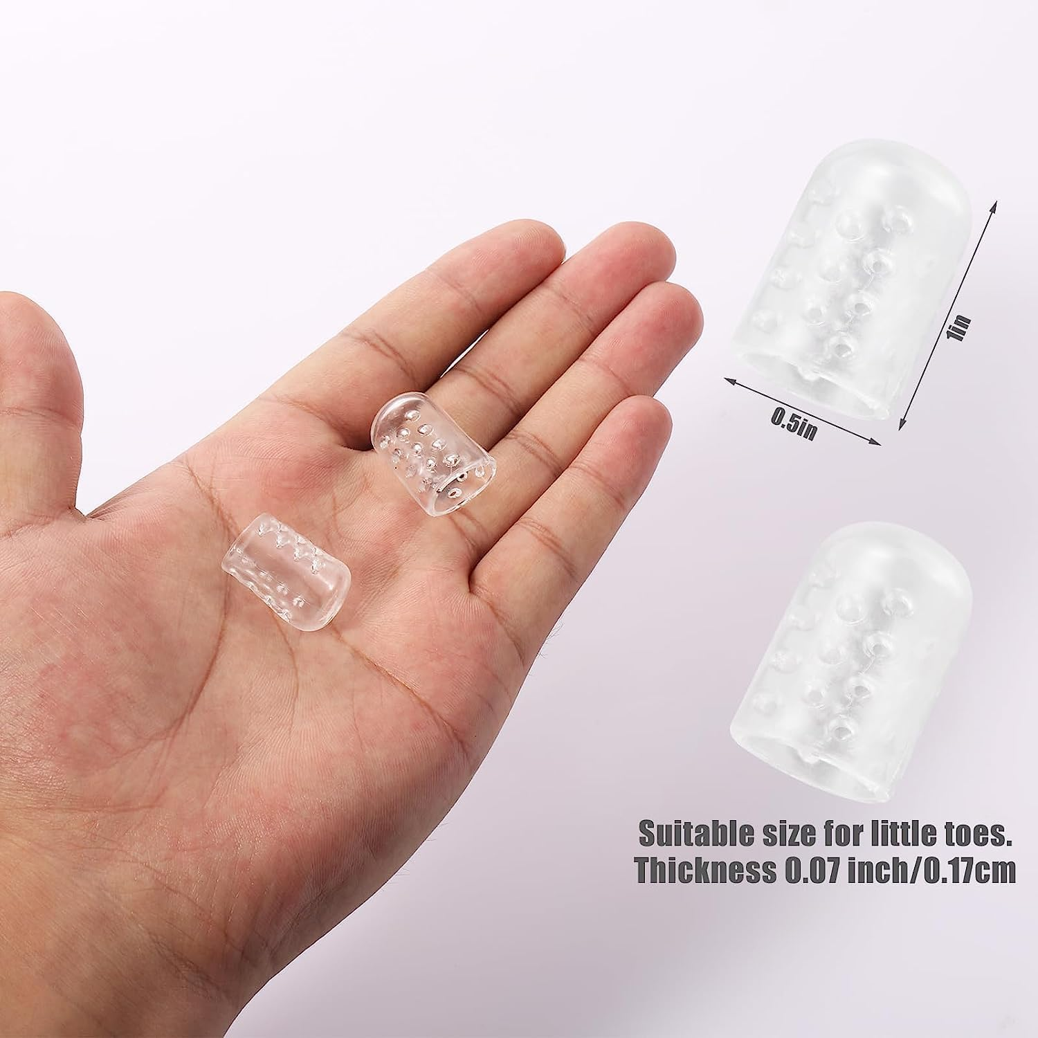 50Pcs Silicone Anti-Friction Toe Protector,Breathable Gel Toe Cap Silicone Toe Cover Sleeves,Toe Cover Breathable Silicone Toe Protector,Breathable Toe Protector Gel Toe Cap,Silicone Toe Cover Toe Pad image number 1