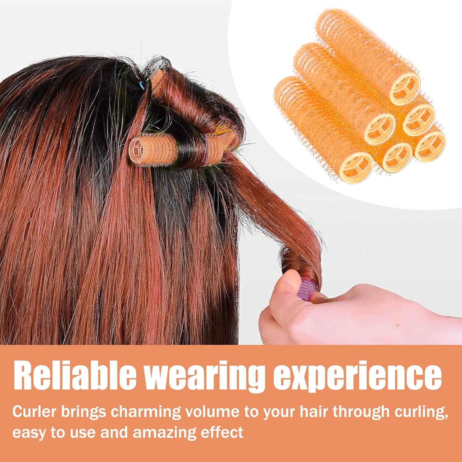 EUYKQNOI Pack of 37 Self-Adhesive Small Hair Rollers for Salon, Hairdressers, Rat, Tail, Comb, Curlers, Comes with a Steel Needle Tip Tail Comb, A, A image number 4