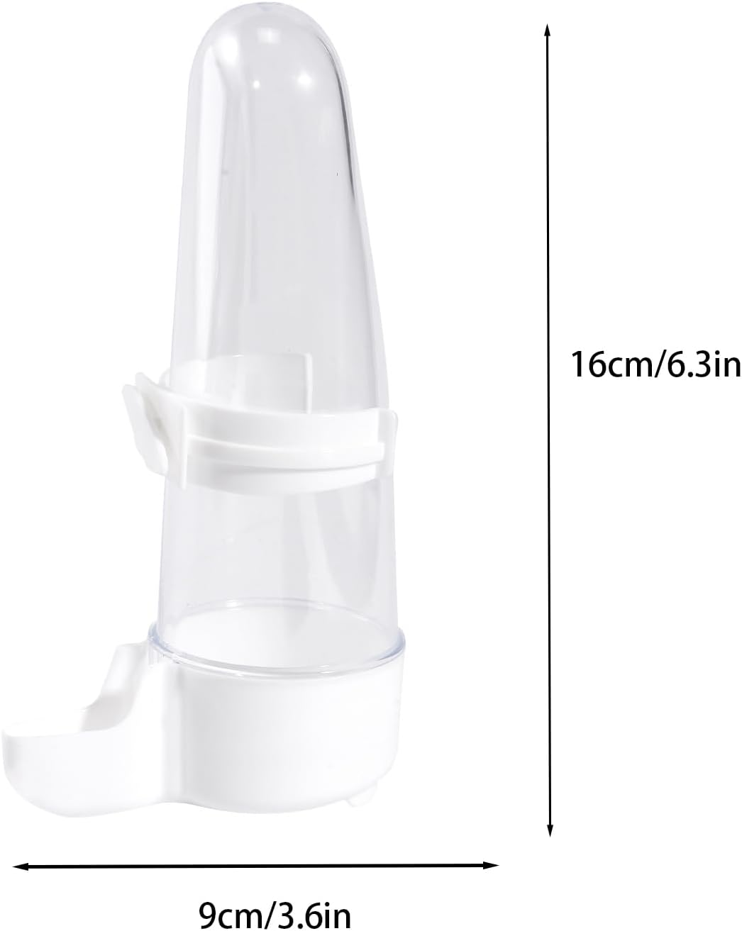 Automatic Bird Water Dispenser Set for Cage - No Mess Parakeet Cage Feeder - PP Material image number 3